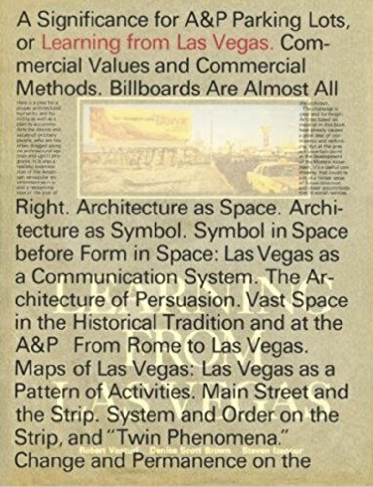 Learning from Las Vegas, facsimile edition
